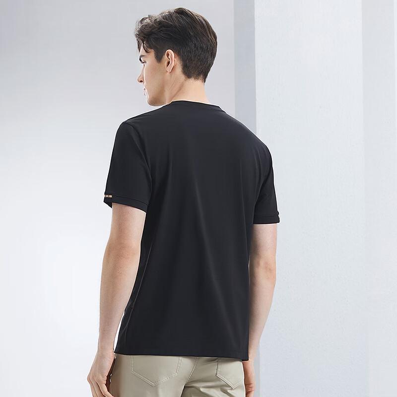 Qipai Men's Lyocell Antibacterial Round-Neck T-Shirt