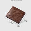 Pu Leather Crocodile Pattern Wallet For Men Credit Card Holder With Multiple Card Slots Daily Use Money Bag Desktop Organizer