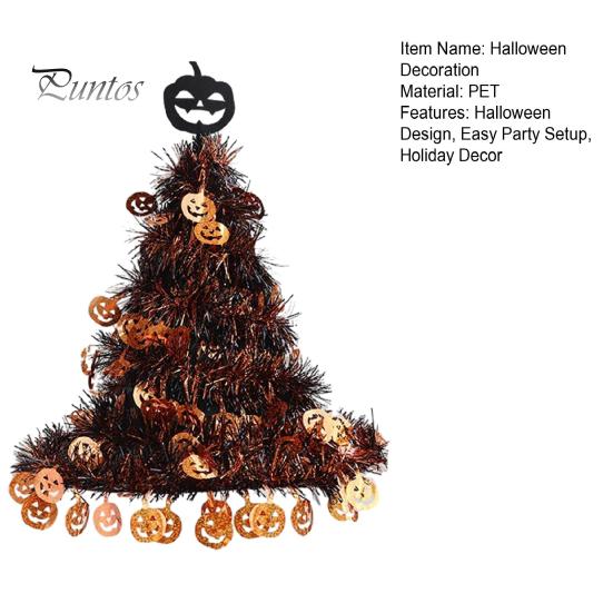 Durable Celebration Goods Halloween Witch Hat Pumpkin Decor, Metallic Rain Curtain Door Hanging Ornament for Spooky Home Decor Party, Festive