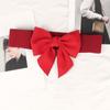 Adjustable Elastic Vintage For Girls Large Bow Women Waistbands Dress Decoration Korean Belt