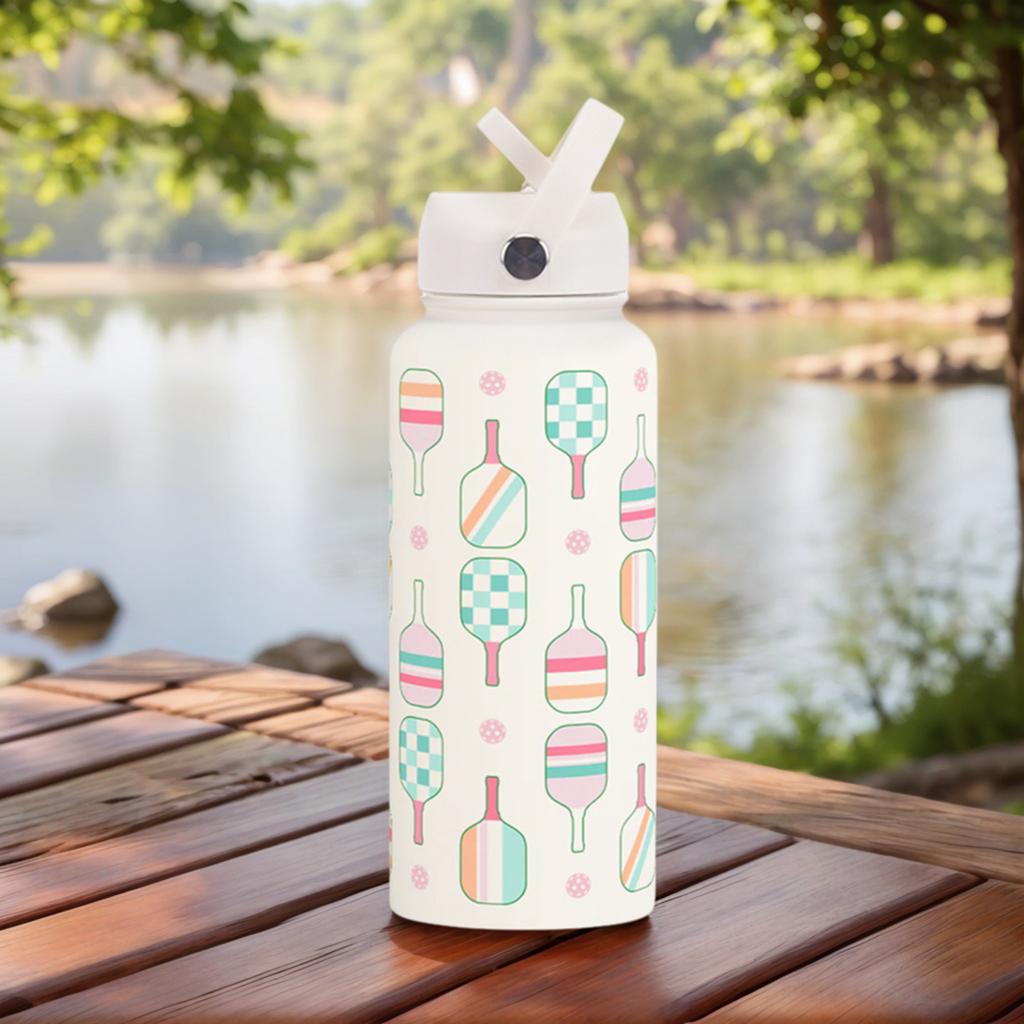 1L Insulated Water Bottle Wide Mouth 32oz Travel Tumbler Stainless Steel with Lid Gifts for Women Girls Teens Birthday Christmas