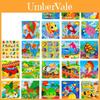 Animal-themed Wooden Puzzle Cards For Toddlers Set Of 16 Educational And Interactive Jigsaw Toys