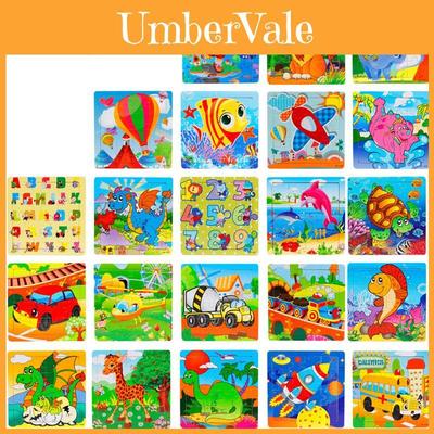 Animal-themed Wooden Puzzle Cards For Toddlers Set Of 16 Educational And Interactive Jigsaw Toys