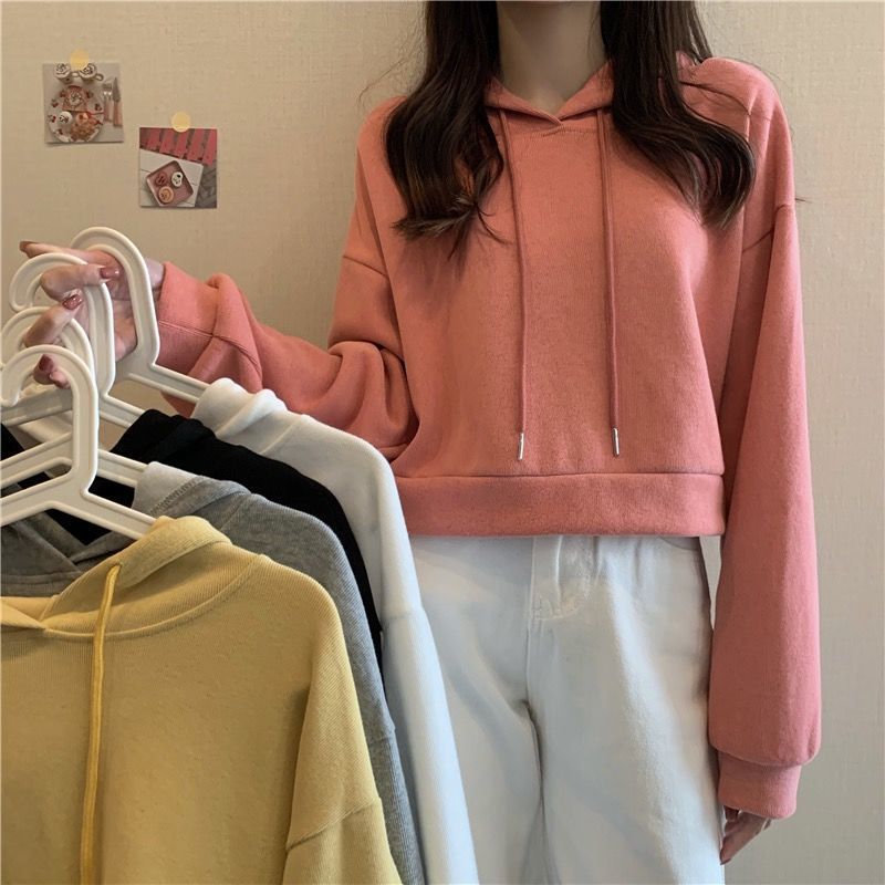 Womens Spring Hoodie With Embroidered Long Sleeves And Oversize Fit For Casual Wear
