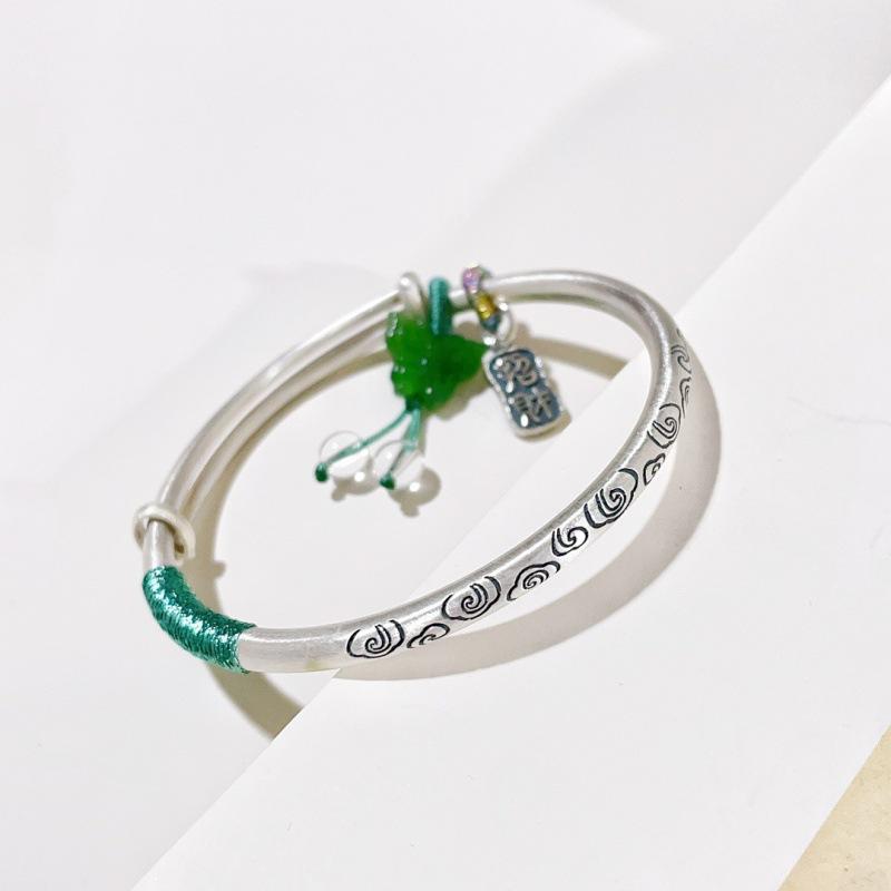 

Zuyin 999,9 Древнее счастливое облако Новый тканый браслет Новая китайская зеленая бабочка ищет богатства Китай-шик дарит подруге подарок Adjustable size