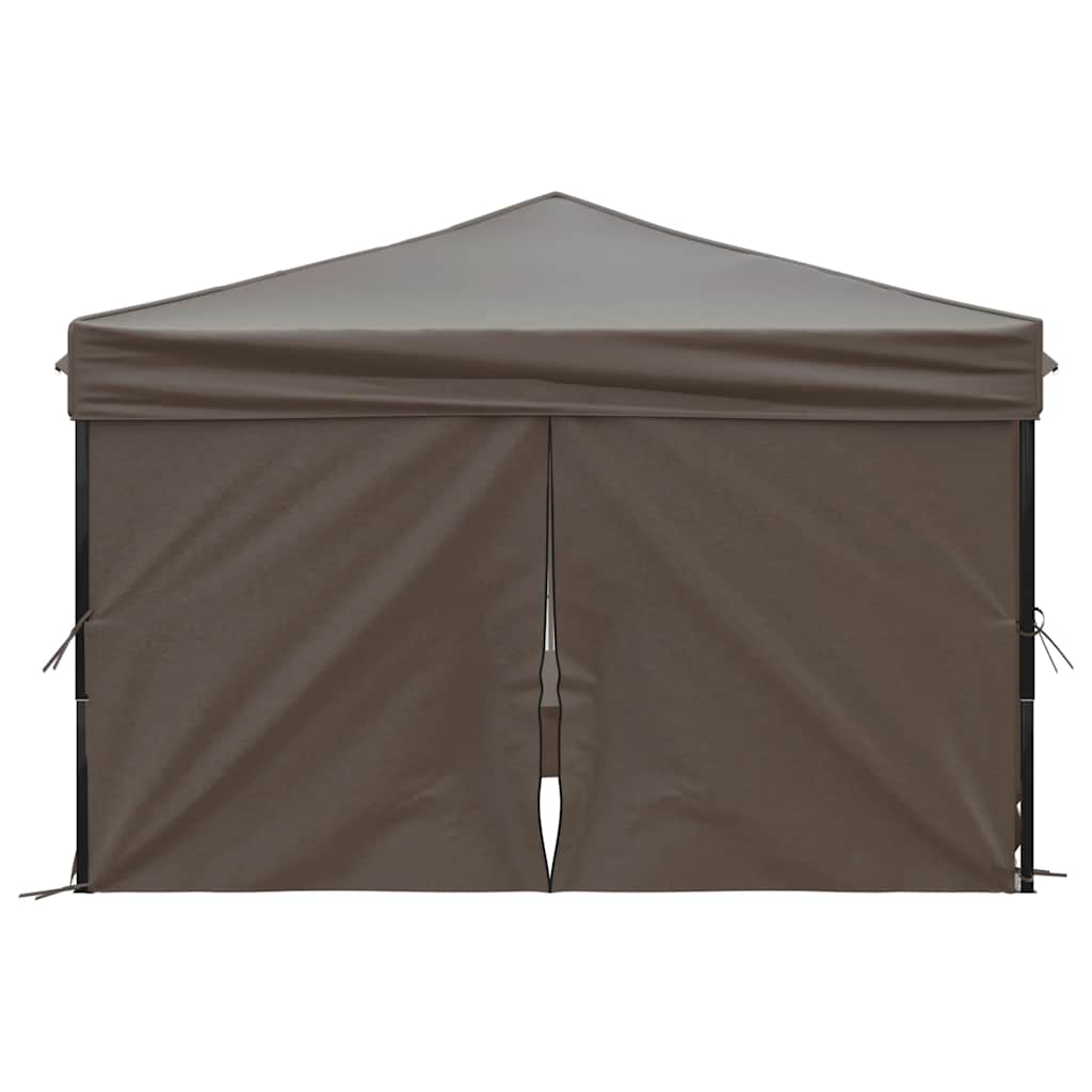Vidaxl Fällbart Partytält med Väggar, Taupe, 3x3 M