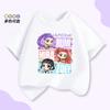 Summer Children's 100% Cotton Short-sleeved Kpop Demon Hunters Hunting Girl Group Mirazoyuriumi Cartoon Print T-shirt