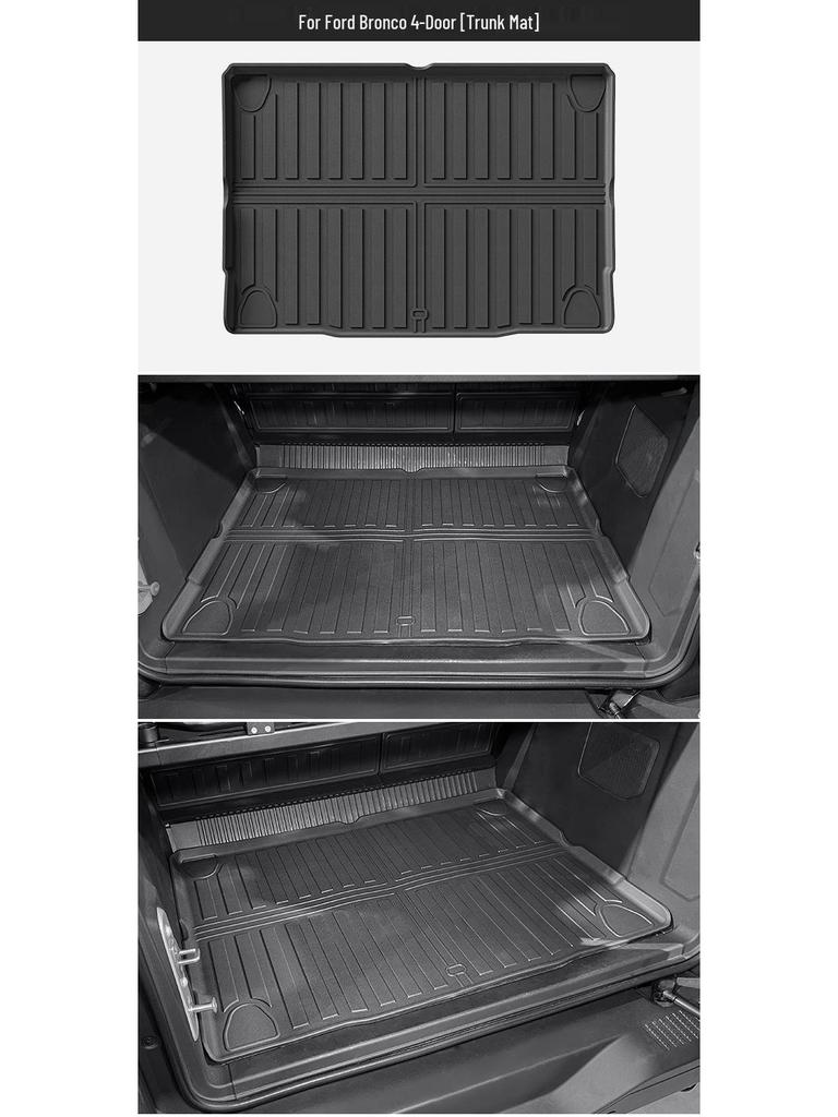 TPE Floor Mats for 2021-2024 Ford Bronco 4-Door - Eco-Friendly, All-Weather