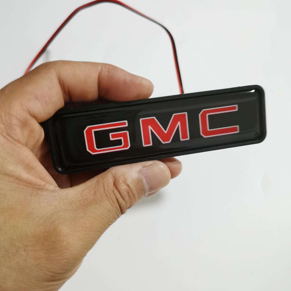 For GMC Badge Light White LED Grille Light For GMC Envoy Yukon Canyon Safari Savana Sierra GMC Grills Light Net Atmosphere Lamp