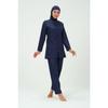 Einfarbiger Hijab-Badeanzug für Damen, Hose, Mütze, Schal, Tunika, komplettes Set, 4-teilig, wasserabweisender Hijab-Badeanzug