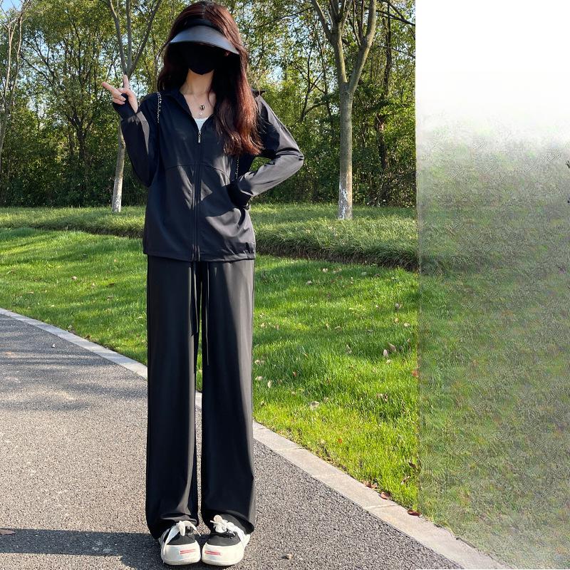 

Новые летние тонкие маленькие брюки с высокой талией, прямые, вертикальные, повседневные и тонкие, с защитой от солнца XL