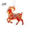 Gift for Holiday Season 2D Acrylic Goat Christmas Tree Pendant, Keychain Bag Charm, Cute Sheep Rearview Party Decor Mirror Hanging Ornament