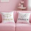 Pen Brand P-Parker Pillow Case Comfort Sofa Bed Silky Elegant Invisible Zipper Custom Decorative Cushion Cover