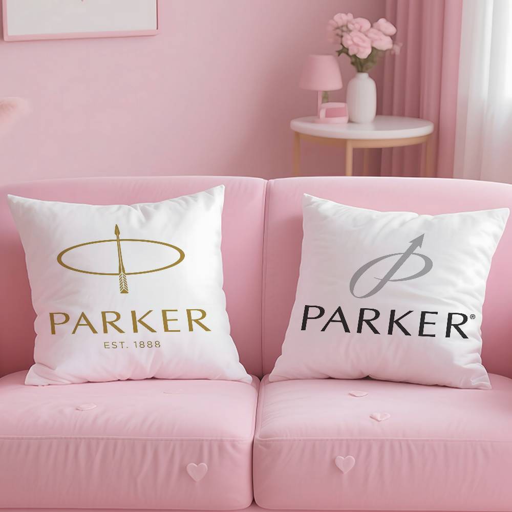 Pen Brand P-Parker Pillow Case Comfort Sofa Bed Silky Elegant Invisible Zipper Custom Decorative Cushion Cover