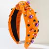 Women's Halloween Headband with and Decoration, Korean Fabric Knot High Hair