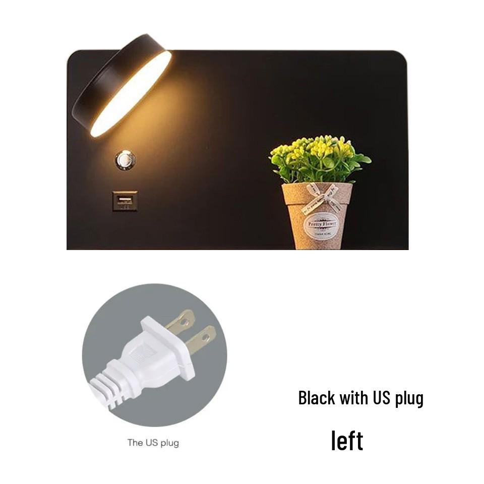 Lux Minimalist USB Touch LED Wall Lamp, Three-Color Dimmable, 12W, Bedroom Bedside Reading Light