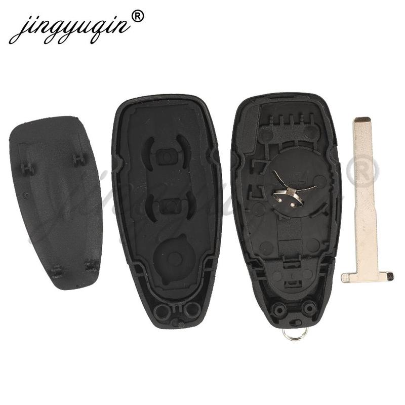 Jingyuqin 10pcs 2/3 Buttons Remote Car Key Shell For Ford Focus C-Max Mondeo Kuga Fiesta Galaxy S-Max B-Max Keyless Case Replace