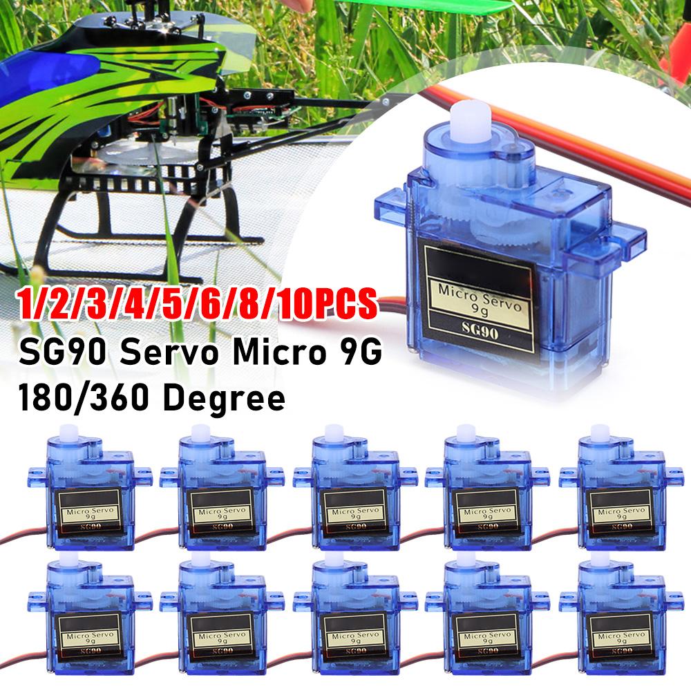 1-10PCS SG90 9G Micro Digital Servo Motor 180/360Degree for Rc Helicopter Toy Airplane Aircraft Fixed-Wing Gear Servo Motor