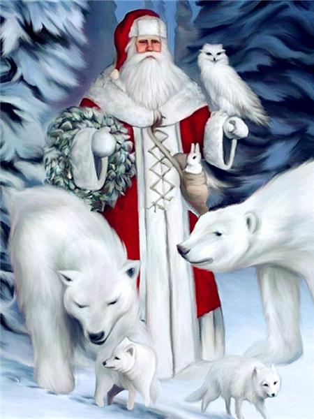 5d Diy Diamond Painting Mosaic Santa Claus Home Decor Embroidery Cross Stitch Father Frost Christmas Winter Wall Sticker