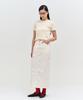 Editeom Crinkle Split Skirt - Ivory