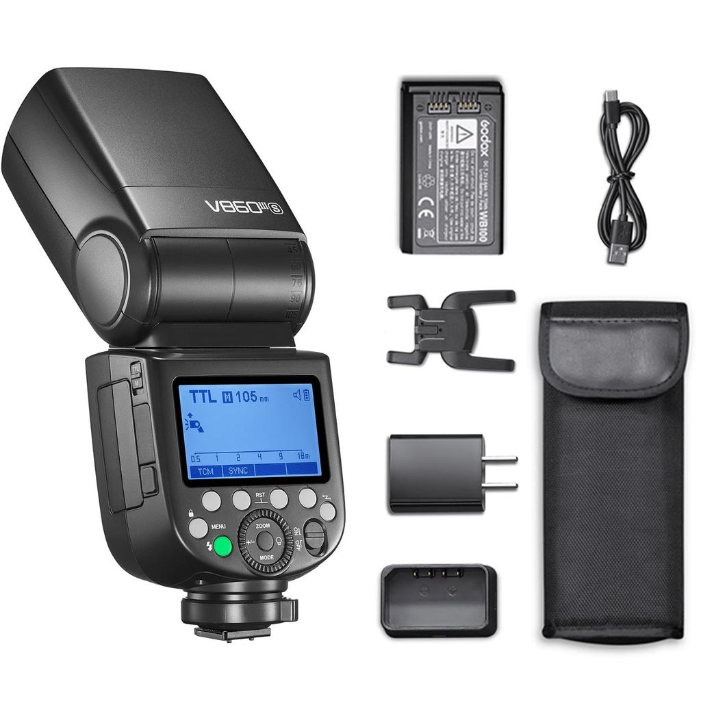 Authorized Dealer Japanese Instruction Godox Camera Flash Strobe Speedlight for Sony 2600mAh Large Capacity 480 Full Power Flash with 10 Levels of