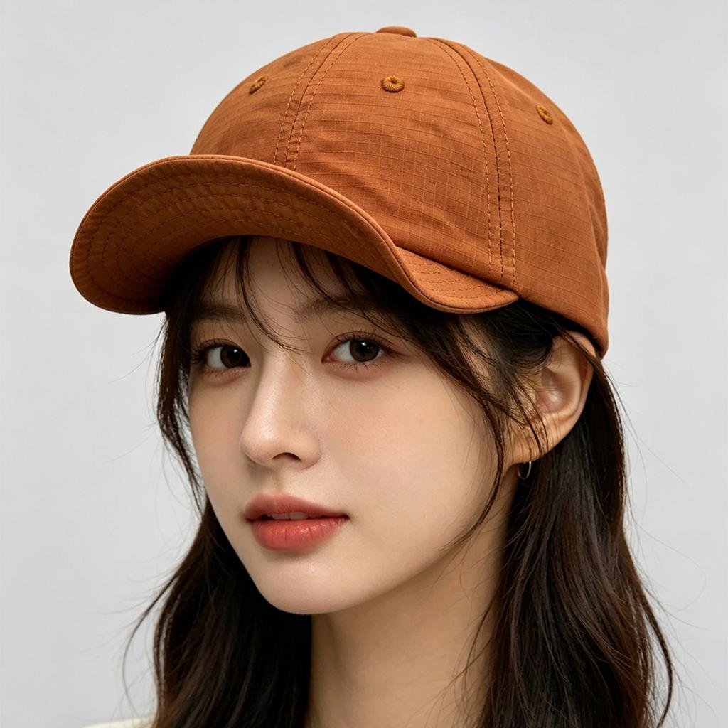 Spring And Summer Quick-Drying Simple Embroidery Letter Baseball Cap For Men And Women Breathable Outdoor Short Flat-Brimmed Casual Cap