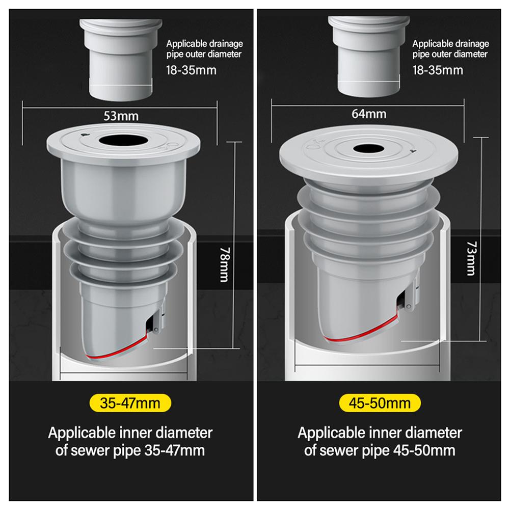 Silicone Sewer Sealing Rings Connector Plug Durable Deodorizing Sewer Protector For Washing Machine