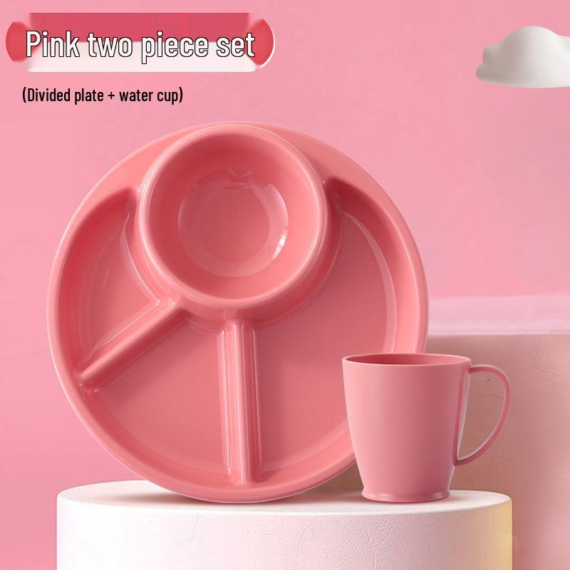 

Японский набор детских тарелок для контроля порций – Трехсекционная разделенная тарелка для завтрака с приборами