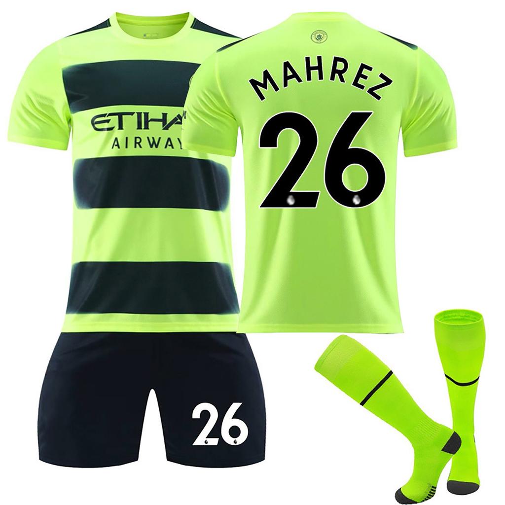 22/23 Manchester City Second Away Jerseys Children's Football Training Suit Set