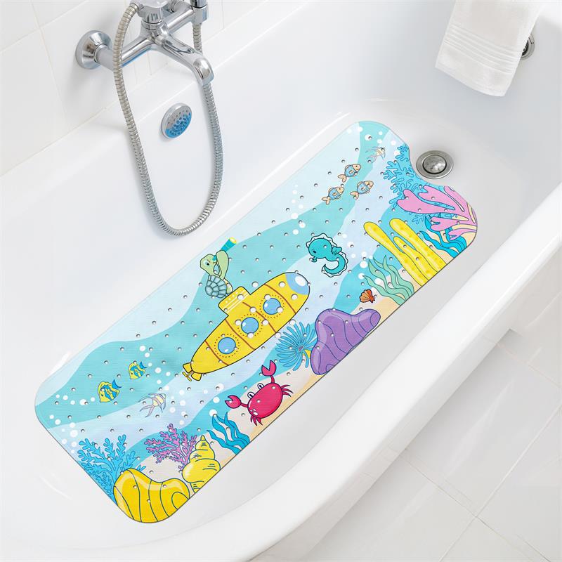 Gyermek Csúszásmentes Rajzfilm Fürdőszobai Szőnyeg - Mosható Ovális Biztonsági Zuhanyzótálca Padló Szőnyeg