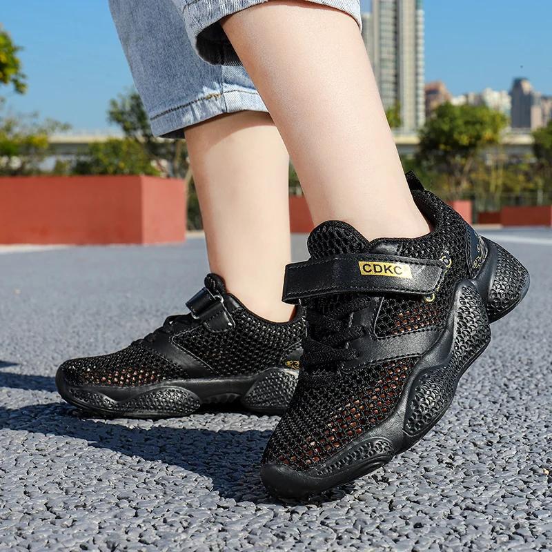 New Popular Knitted Mesh Breathable Shoes Children's Summer Sneaker Outdoor Lightweight Running Comfortable Soft Footwear 28-40