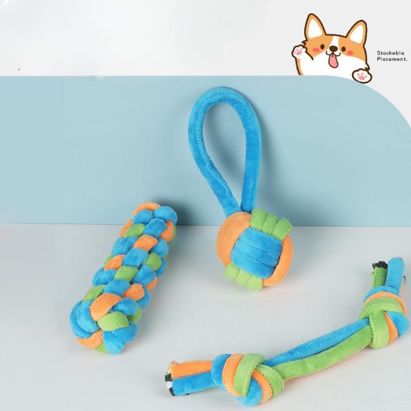 Pet Toys Cotton Rope Gnawing Toys Teeth Grinding and Cleaning Dog Toys That Can't Be Broken By Biting Interactive Toys