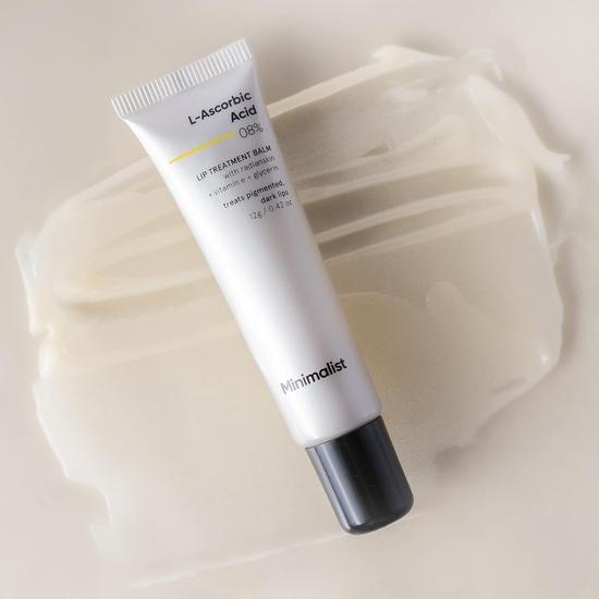 Minimalistický 8% balzám na rty s kyselinou L-askorbovou, vitamínem E, Radianskinem a glycerinem pro pigmentované a tmavé rty | Pro ženy a muže | 12 g