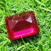 64.80 Ct Heated Ceylon Red Ruby Emerald Cut Faceted Loose Gemstone