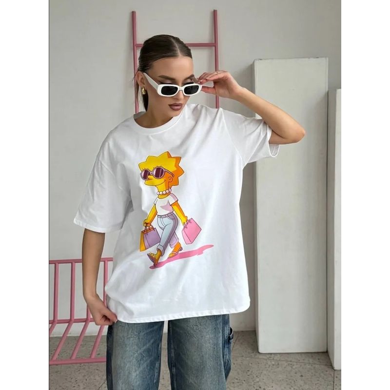 Western Style New Fashion Casual Loose Print Short Sleeve Cotton T-shirt Top Women Printed T-shirt Top