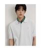 Binpolmen Cotton Silk Collared Neck Knit Light Gray