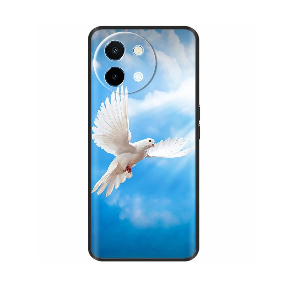 For Vivo Y38 5G Phone Case Cute Fashion Heart Flowers Cases For Vivo Y18 Soft Silicone Bumper Cover For Vivo Y18E Fundas Shells