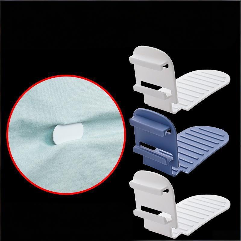 4 Pcs Plastic Non Slip Bed Sheet Holder Clips No Drill Fasteners for Home Bedroom Bedding Slipcover Organization