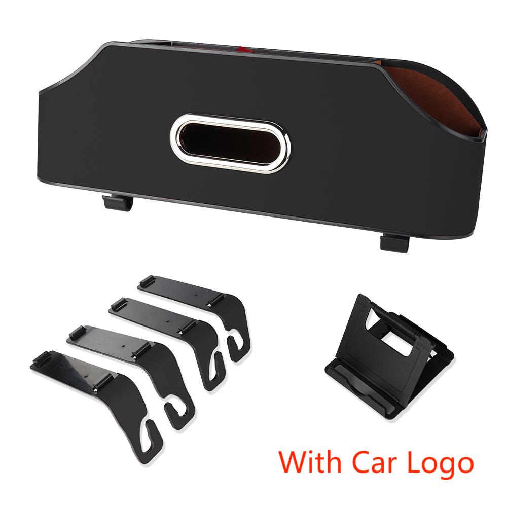 Multifunktionale Leder-Taschentuchbox Aufbewahrungsbox für die Rückseite des Autositzes Halter für Getränkebecher und Mobiltelefon für Citroen C1 C2 DS C4L VTS C-ELYSEE