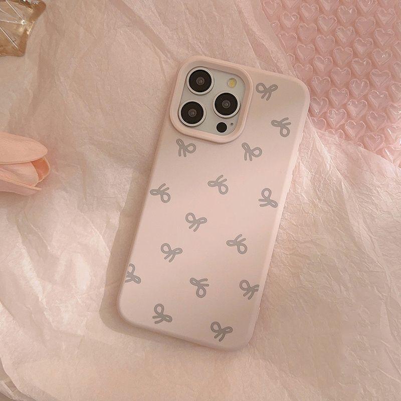 Bow Lichee Pattern Case For VIVO Y28S Y29S Y29 Y39 Y36 Y28 Y19S Y04 V50 V40 Lite V30 V25 Pro V30E Y03 Y16 Y22S Y02 Y35 Y27 V29