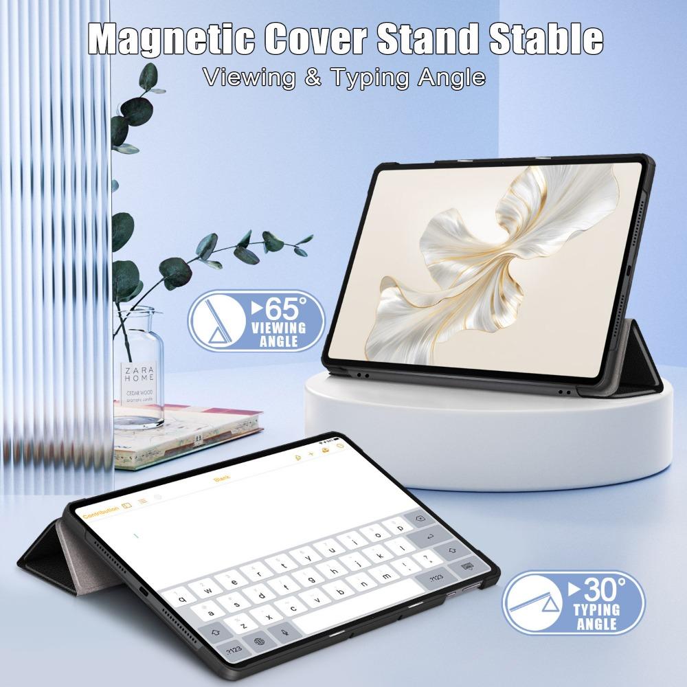 Case For Honor Pad 9 12.1 Inch (2023) | PU Leather Flip Cover With Stand, Card Slots & Elastic Closure