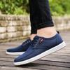 Men Canvas Shoes Fashion Breathable Casual Shoes for Men Comfortable Men Driving Shoes Lace Up Sneakers