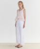 SINOON V-Neck Vest Tiered Blouse (Light Pink)
