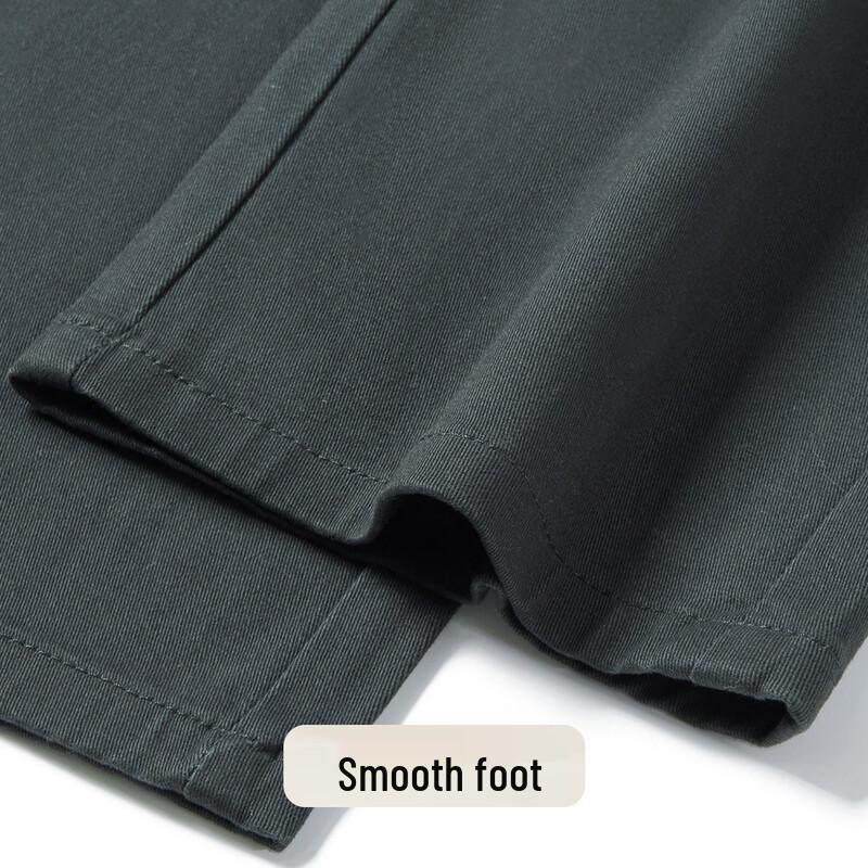 Futing Men's Warm Straight-Leg Business Casual Pants