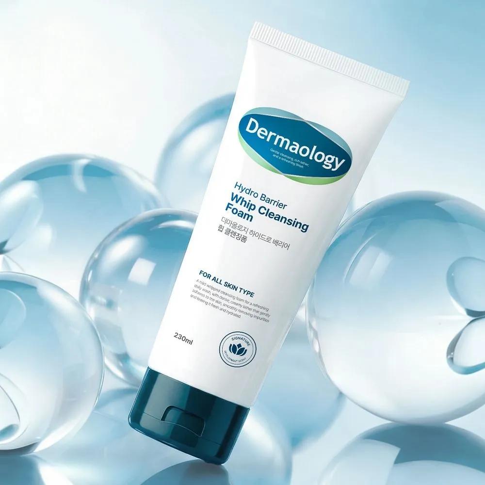 3+1 DERMAOLOGY Whip Foam Cleansing 230ml Mildly Alkaline Deep Cleansing Facial Wash Cleanser Cleansing Foam Foam Cleanser Large Size Foam