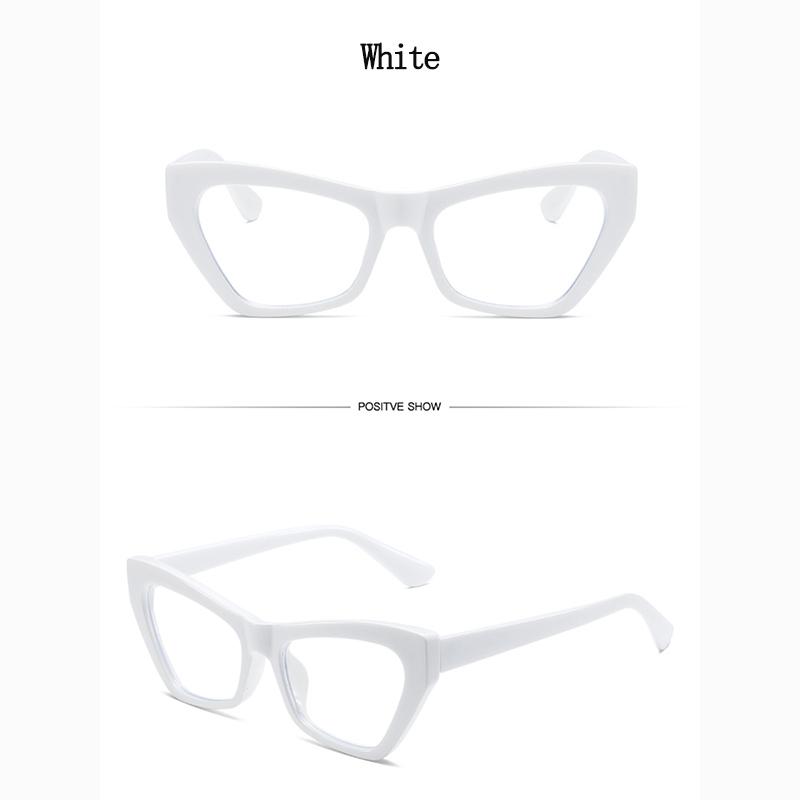 

Новые очки кошачий глаз для женщин, модные декоративные очки с защитой от синего света белый