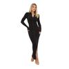 Womens/Ladies Maxi Long-Sleeved Shirt Dress