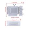TV Photo Frame Keychain Silicone TV Keychain Charms Epoxy Resin Molds 2 Mini Pendant Mold with Hole Set