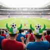 Vibrant Colors Ox Horn Football Cap Carnival Party Headwear  Stadium Match Cheering