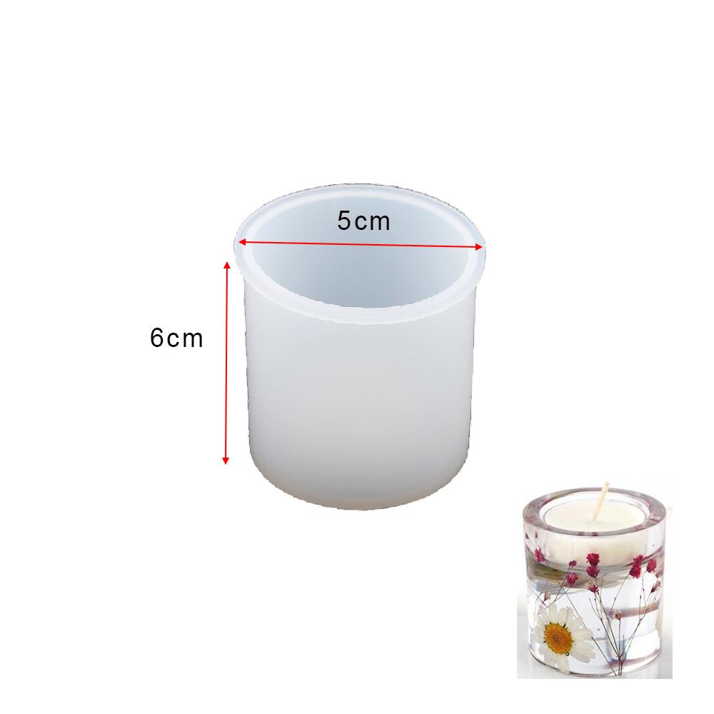 Cylinder Silicone Mold Hexagon Epoxy Resin Mould for DIY Epoxy Resin Candle Casting Molds Crafts Home Table Decoration